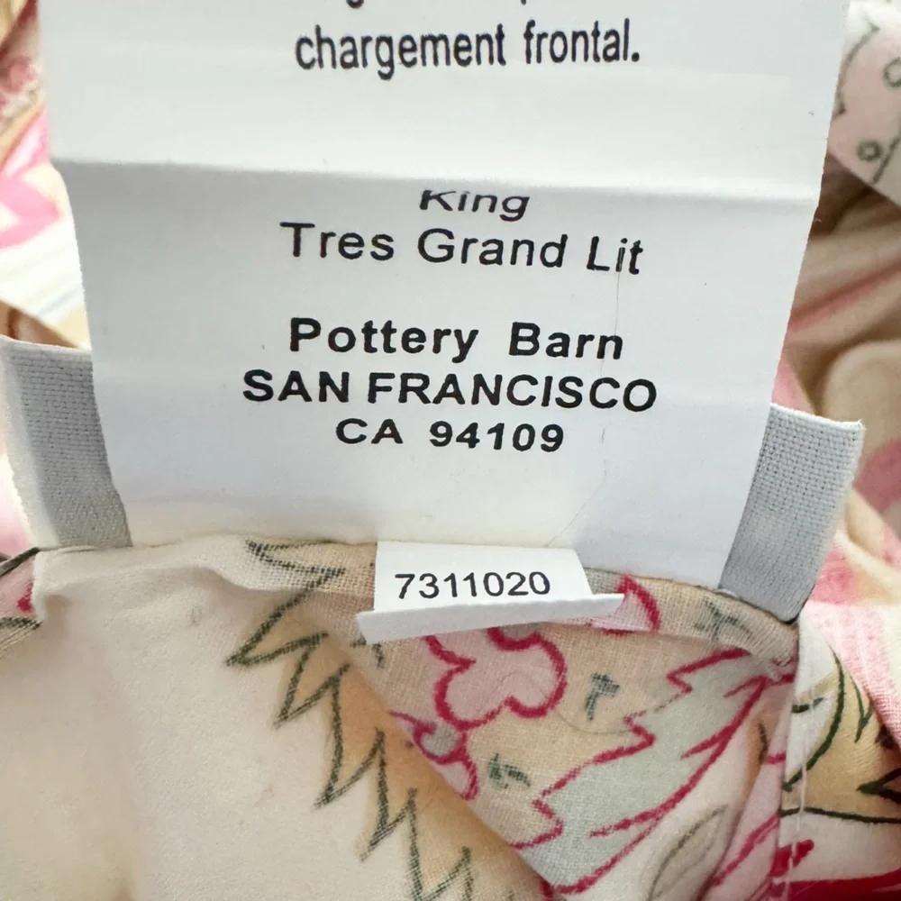 Pottery Barn Bohemian Floral Duvet Cover and Pillow Shams - Retired Print - KING